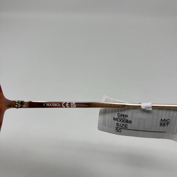 MAX &Co Sunglasses Womens Havana Gradient Bordeaux MO0088 55T 50/18/140 NEW - Picture 7 of 8